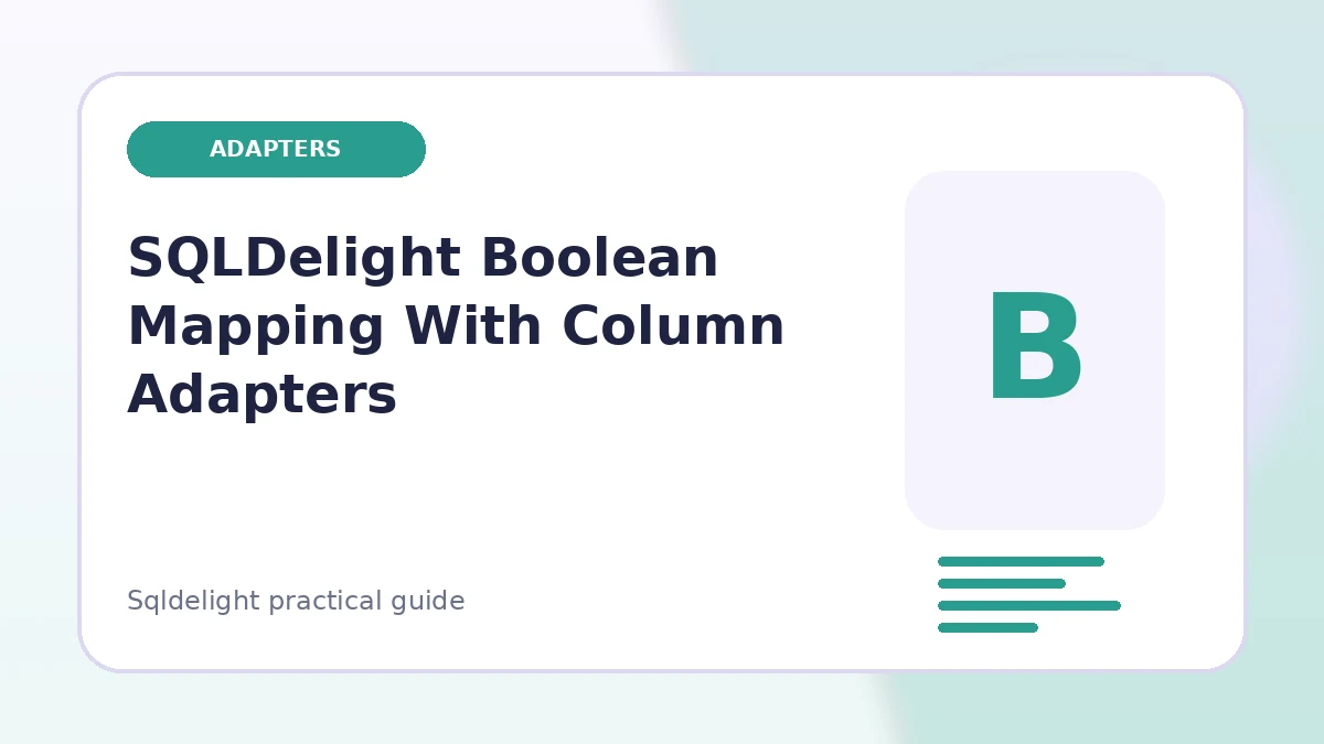 SQLDelight Boolean Mapping With Column Adapters feature image