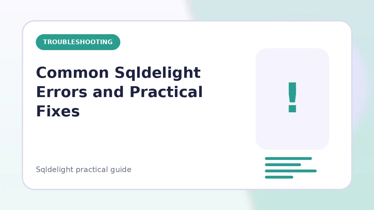 Sqldelight errors and fixes guide feature image