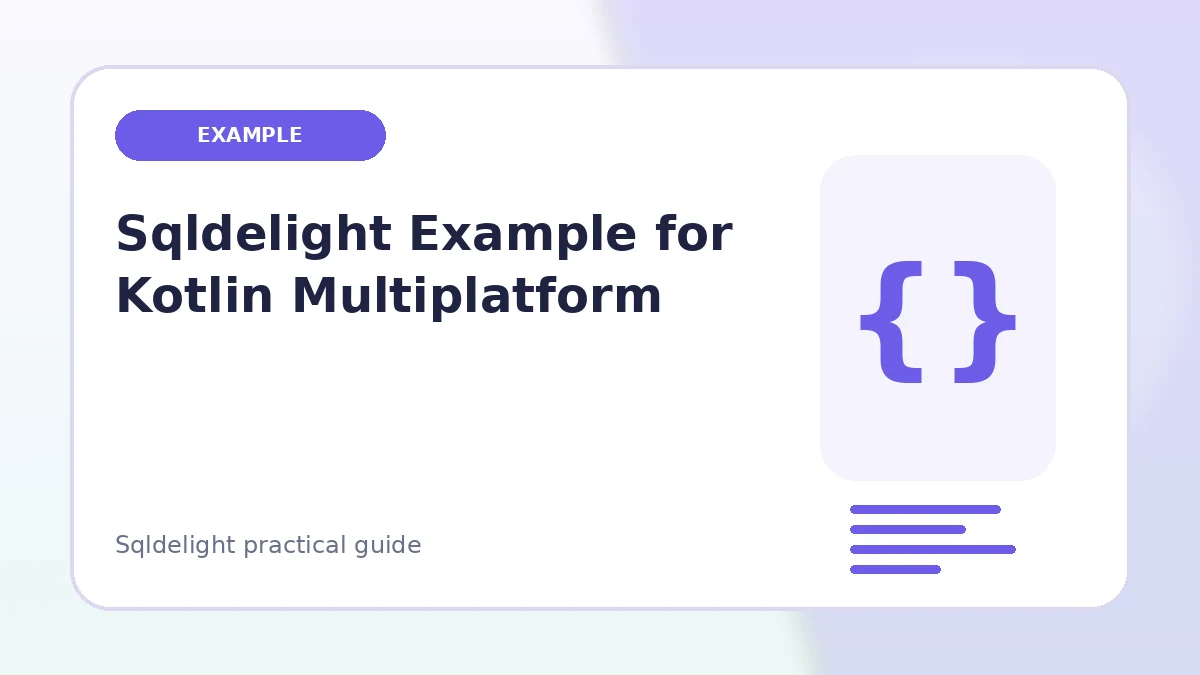 Sqldelight example guide feature image