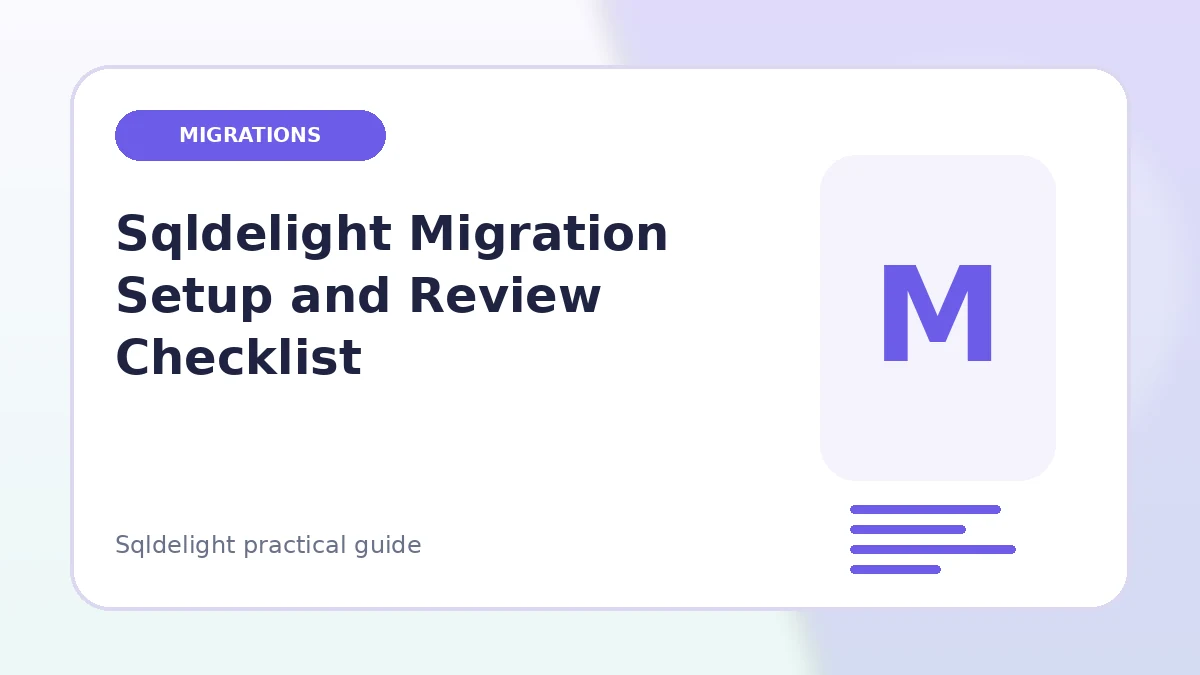 Sqldelight Migration Setup and Review Checklist feature image